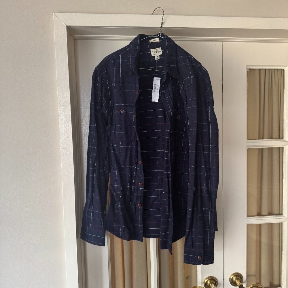 Men's J. CREW Plaid Shirt SZ Slim Medium